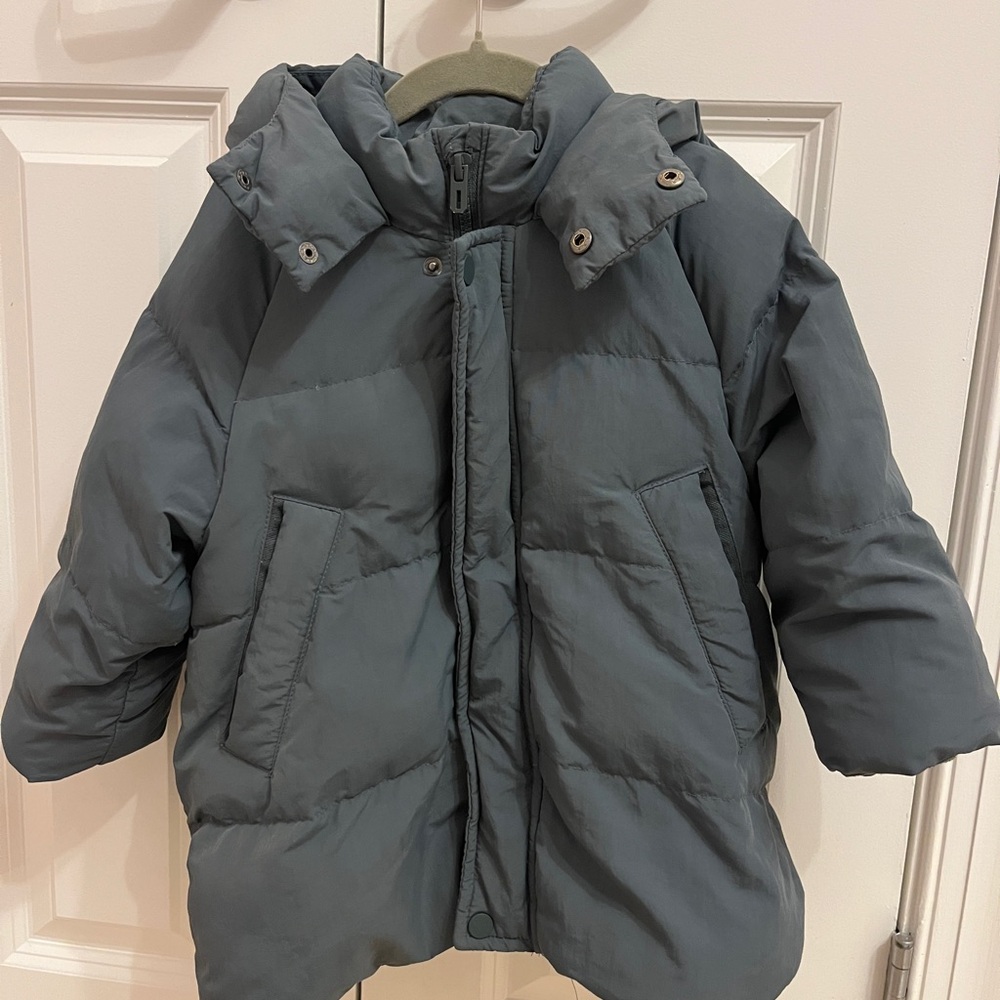 Zara Kids Comfy Feather Outerwear Puffer Coat